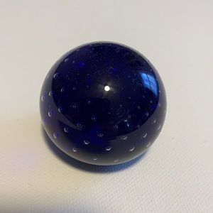 GES Glass Eye Studio Tiny Blue Paperweight